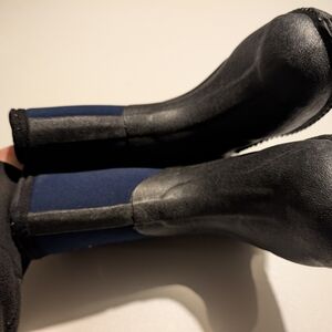 Black and Blue Neoprene Boots